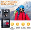 Hoestr 59GB Body Camera, 3000mAh Body Cam with IR Night Vision, 1296P Camcorder Ideal for Civilians Hikers Cyclists view 2