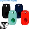 Protection Case for Tile Pro 2022 Tracker,4Pack Silicone Soft Cover Bluetooth Tracker with Keychain,Keys Finder & Item Locator Scratch Resistant Sleeve Skin Keys,Bags (Black+red) view 2