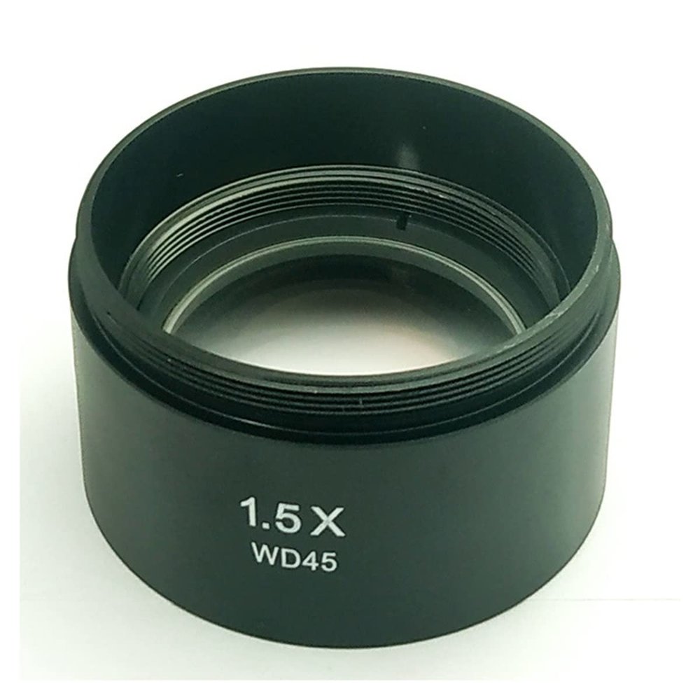 Joebo Microscope Kit WD45 1.5X Stereo Microscope Objective Lens with 1-7/8"" (M48mm) Mounting Thread Microscope Lens Adapters
