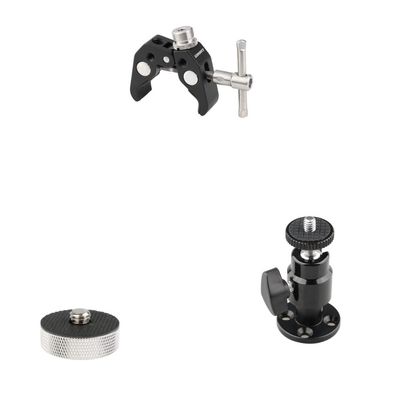 CAMVATE Crab clamp with 5/8"-27 thread + 1/4"-20 Female to 3/8"-16 Male Screw + Photo Studio Video Wall Ceiling Mount