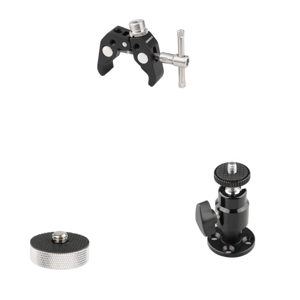 CAMVATE Crab clamp with 5/8"-27 thread + 1/4"-20 Female to 3/8"-16 Male Screw + Photo Studio Video Wall Ceiling Mount
