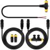 NMEA 2000 Starter Kit to Process NMEA 2000 Network for Lowrance Simrad Garmin,Marine Grade Starter Kit with Backbone Cables Drop Cables Tees Terminators view 2