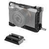 360and Tilt 180Adjustable DSLR Field Monitor Mount and Camera Cage for Sony A7C II A7CR with HDMI Cable Clamp Bundle view 3
