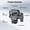360and Tilt 180Adjustable DSLR Field Monitor Mount and Camera Cage for Sony A7C II A7CR with HDMI Cable Clamp Bundle view 4