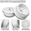 RONGWI 6PCS Desk Grommet,2-3/8""(60mm) Desk Hole Cover for Cables,Wire Hole Cover for Desk with Hole Saw,Office and Home Table,Desktop Equipment Wiring Management and Protection (White) view 2