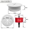 RONGWI 6PCS Desk Grommet,2-3/8""(60mm) Desk Hole Cover for Cables,Wire Hole Cover for Desk with Hole Saw,Office and Home Table,Desktop Equipment Wiring Management and Protection (White) view 3