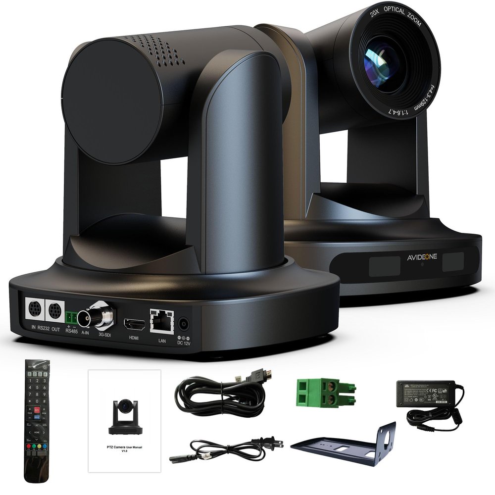 AVIDEONE PTZ-P20X PTZ Camera PoE 20X Optical Zoom, Black