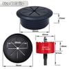 RONGWI 6PCS Desk Grommet,2-3/8""(60mm) Desk Hole Cover for Cables,Wire Hole Cover for Desk with Hole Saw,Office and Home Table,Desktop Equipment Wiring Management and Protection (Black) view 3
