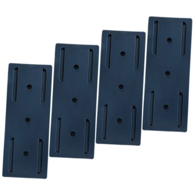Veemoon 4pcs Socket Storage Organizer Punch Holder for Routers Remote Controls Self-Adhesive Wall Racks for Home Office Space-Saving Design Easy Installation