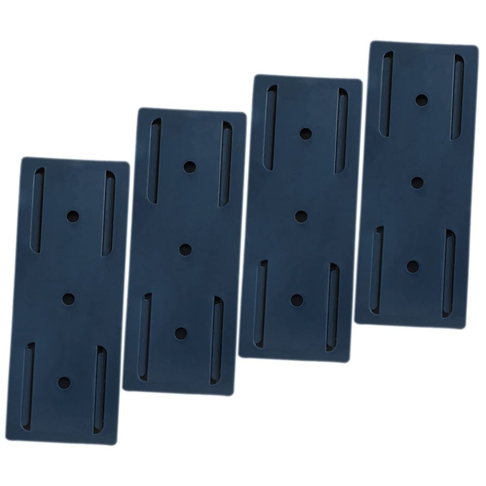 Veemoon 4pcs Socket Storage Organizer Punch Holder for Routers Remote Controls Self-Adhesive Wall Racks for Home Office Space-Saving Design Easy Installation