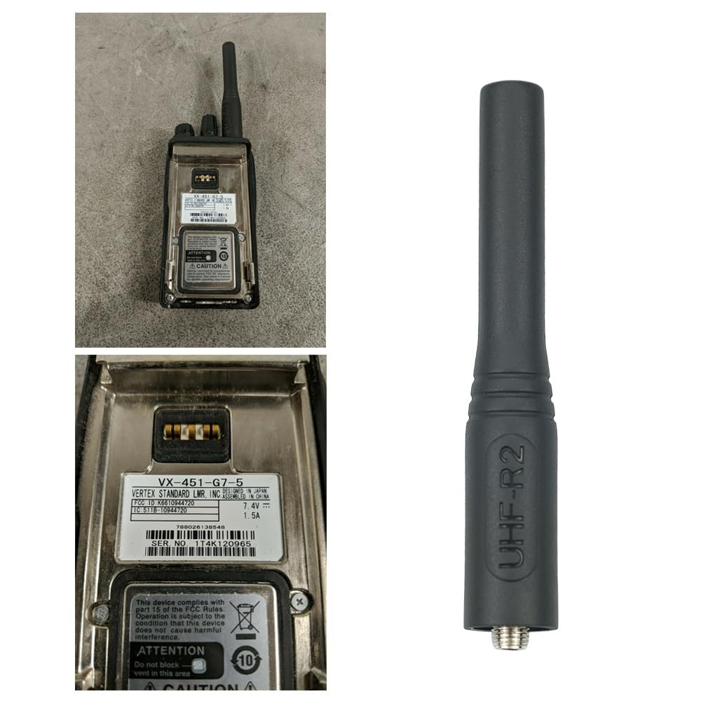 2 Pack UHF-R2 Antenna UHF 400~470 MHz for Vertex Standard VX-451-G7-5 Two Way Radios