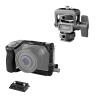 Swivel 360and Tilt 180Adjustable DSLR Field Monitor Mount and Camera Cage for Sony ZV-E1 with Silicone Grip and HDMI Cable Clamp Bundle view 1