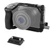 Swivel 360and Tilt 180Adjustable DSLR Field Monitor Mount and Camera Cage for Sony ZV-E1 with Silicone Grip and HDMI Cable Clamp Bundle view 3