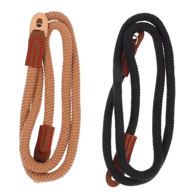 Veemoon 2pcs Camera Sling Belt for Shoulder and Neck Weaving Strap for Digital Cameras Portable and Reliable for Photographers Long Coffee Black Color Options