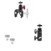 CAMVATE Super Clamp Articulated Mini Ball Head + 1/4"-20 Slotted Screw + Light Stand Mount view 1
