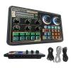 HUIOP Sound Card, Mixing Sound Card,SK600 Multi-Function Digital Audio Mixer External Sound Card with BT Connection for Computer Smartphone Singing Recording Live Broadcast Gaming view 1