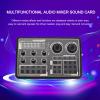 HUIOP Sound Card, Mixing Sound Card,SK600 Multi-Function Digital Audio Mixer External Sound Card with BT Connection for Computer Smartphone Singing Recording Live Broadcast Gaming view 2