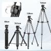 VIJIM TT48 Camera Tripod, 64inch Professional Heavy Duty Tripod for Camera with 360 Fluid Head, Friction Damping, Mid Level Spreader, Compatible with Canon Nikon DSLR Camera Camcorder, Max Load 22lb view 2