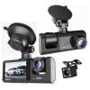 [YN.SELECTION] Dash Cam Front/Interior and Rear,170+130+120 Wide Angle,32G TF Card,1080P HD Dash Camera for Cars,with Night Vision,24H Parking Monitor,Loop Recording,WDR,Gravity Sensing view 1