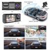 [YN.SELECTION] Dash Cam Front/Interior and Rear,170+130+120 Wide Angle,32G TF Card,1080P HD Dash Camera for Cars,with Night Vision,24H Parking Monitor,Loop Recording,WDR,Gravity Sensing view 4
