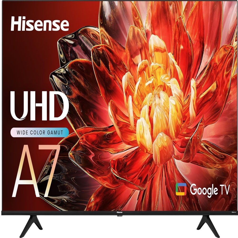 Hisense A7 Series 43-Inch Class 4K UHD Smart Google TV with Voice Remote, Game Mode Plus, Chromecast Built-in (43A7N, 2024 Model)