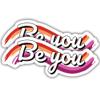2pcs Lesbian Stickers LGBTQ Decals Be You Vinyl Stickers, Weather-Resistant Sticker for Water Bottles Laptop Window Car 2pcs Size 3" view 1