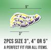 2pcs Nonbinary Stickers LGBTQ Decals Be You Vinyl Stickers, Weather-Resistant Sticker for Water Bottles Laptop Window Car 2pcs Size 3" view 2