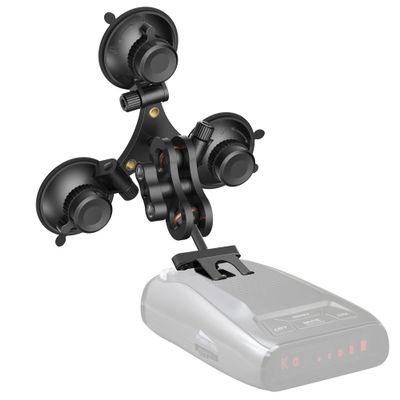 SYGGDERS Radar Detector Mount, Triangular Suction Cup Mount,Windshield Radar Detector Suction Cup Bracket (for Uniden DFR Series Radar Models)
