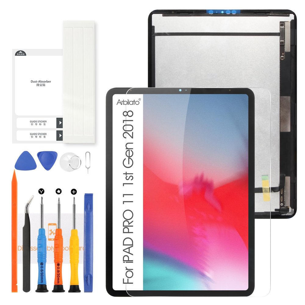 Screen for iPad Pro 11 2018 Tablet Screen Replacement for iPad Pro 11 1st Gen LCD Screen A2013,A1934,A1980,A1979 Touch Display Digitizer Assembly Repair Parts(Black)