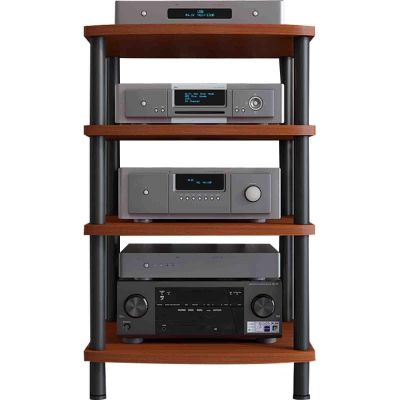 Professional Amplifier Rack HiFi Speaker Equipment Cabinet Multi-Functional Multi-Layer Audio Cabinet Not Hurt The Floor Good Heat Dissipation Stable Structure (Color : Teak Colour, Size : 4st Floor