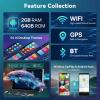 2+64G Android 10.4 inch Rotatable Touchscreen Single Din Car Stereo Wireless Carplay Android Auto Bluetooth GPS Navigation Head Unit WiFi Mirror Link 50UI FM RDS Dual USB EQ SWC AHD Backup Camera MIC view 2