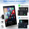 2+64G Android 10.4 inch Rotatable Touchscreen Single Din Car Stereo Wireless Carplay Android Auto Bluetooth GPS Navigation Head Unit WiFi Mirror Link 50UI FM RDS Dual USB EQ SWC AHD Backup Camera MIC view 4