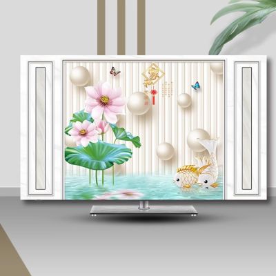ABANO Universal Indoor LCD TV Dust Cover, 32-85in Stretchable TV Screen Protector for Curved Table Hanging LED Dustproof Slipcover Bedroom Living Room Decoration TV Set Cover