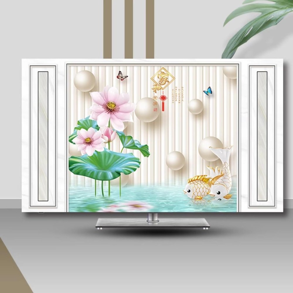 ABANO Universal Indoor LCD TV Dust Cover, 32-85in Stretchable TV Screen Protector for Curved Table Hanging LED Dustproof Slipcover Bedroom Living Room Decoration TV Set Cover