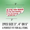 2pcs Feminist Stickers Feminism Decals If I'm Too Much Go Find Less Vinyl Stickers, Weather-Resistant Sticker for Water Bottles Laptop Window Car 2pcs Size 3" view 2