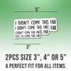 2pcs Motivational Stickers Inspirational Decals I Didn't Come This Far Just to Come This Far Vinyl Stickers, Weather-Resistant Sticker for Water Bottles Laptop Window Car 2pcs Size 5" view 2