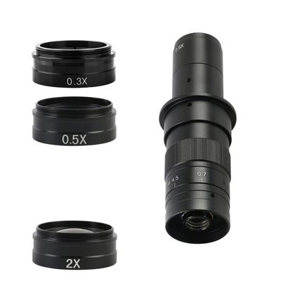 JOEBO Microscope Kit 0.5X 0.7X 1.0X 2.0X Digital Microscope for Electronics Camera 180X 130X Multiples Adjustable Focus Microscope Lens Adapters (Color : 180X 3 Objectives)