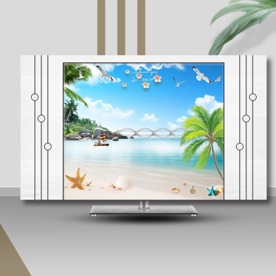 ABANO Universal Indoor LCD TV Dust Cover, 32-85in Stretchable TV Screen Protector for Curved Table Hanging LED Dustproof Slipcover Bedroom Living Room Decoration TV Set Cover