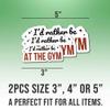 2pcs Workout Stickers Gymer Decals I'd Rather Be at The Gym Vinyl Stickers, Weather-Resistant Sticker for Water Bottles Laptop Window Car 2pcs Size 3" view 2