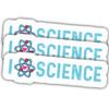 3pcs Science Stickers Science Lover Decals Love Science Vinyl Stickers, Weather-Resistant Sticker for Water Bottles Laptop Window Car 3pcs Size 3" view 1