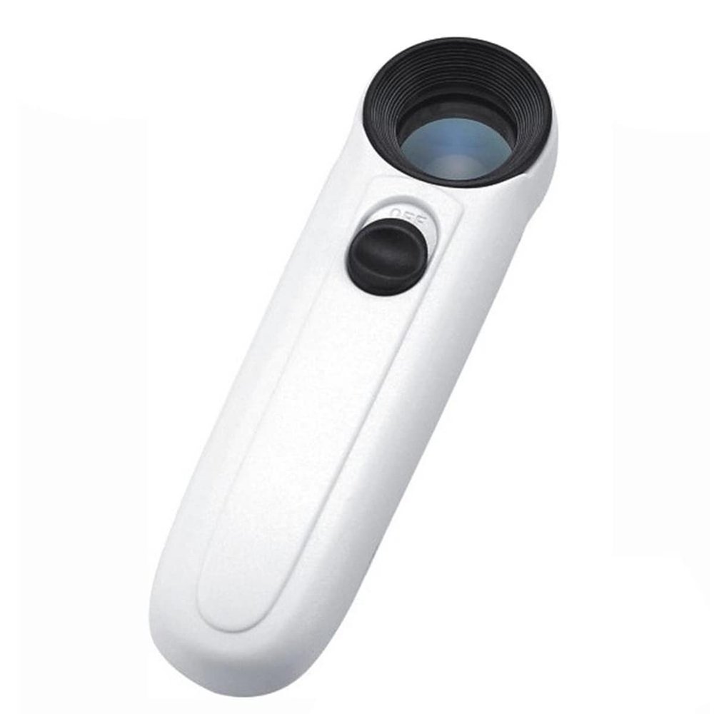 JOEBO Microscope Kit Handheld 40x 3.5mm LED Light Magnifying Glass Microscope Magnifier Microscope Lens Adapters (Color : 1pcs)