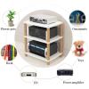Home Professional Amplifier Rack HiFi Speaker Equipment Cabinet Multi-Functional Solid Wood Multi-Layer Audio Cabinet Do not Hurt The Equipment Bearing Strong Gravity (Color : Black, Size : 4st floo view 4