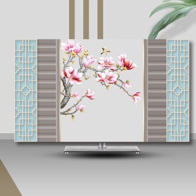 ABANO Universal Indoor LCD TV Dust Cover, 32-85in Stretchable TV Screen Protector for Curved Table Hanging LED Dustproof Slipcover Bedroom Living Room Decoration TV Set Cover