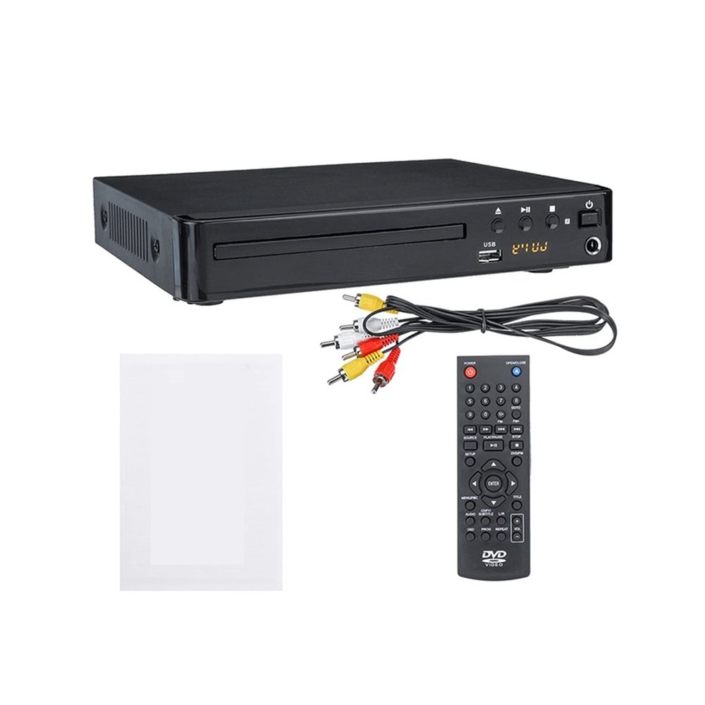 SWEPER HD 1080P with AV Cable Media DVD Player for TV Music 5.1 Surround Sound Entertainment USB Compatible All Region Free Home Movie, 1005003341072567