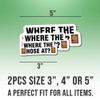 2pcs Firefighter Stickers Firemen Decals Where The Hose at Vinyl Stickers, Weather-Resistant Sticker for Water Bottles Laptop Window Car 2pcs Size 3" view 2