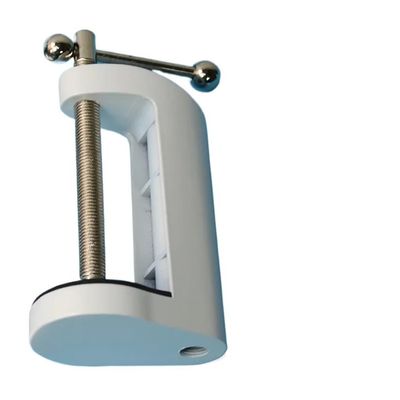 Joebo Microscope Kit 0-70mm G/F Fixture Table Top Power Clamp Desktop Magnifier Fixture Clip Type Magnifying Glass Folder H Clip Microscope Lens Adapters (Color : White, Size : 0-55mm)