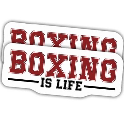 2pcs Boxing Stickers Boxer Stickers Boxing is Life Vinyl Stickers, Weather-Resistant Sticker for Water Bottles Laptop Window Car 2pcs Size 3"