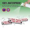 2pcs Math Lover Stickers Funny Math Decals I Love Math and Dogs Vinyl Stickers, Weather-Resistant Sticker for Water Bottles Laptop Window Car 2pcs Size 3" view 4