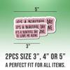 2pcs Anti Social Stickers It's A Beautiful Day to Leave Me Alone Vinyl Stickers, Weather-Resistant Sticker for Water Bottles Laptop Window Car 2pcs Size 3" view 2