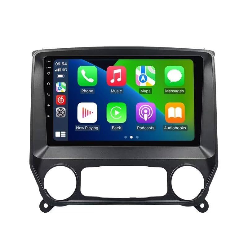 Stereo Radio for Chevrolet Silverado/GMC Sierra 2014-2018, Biorunn 10.1 Inch GPS Wireless Wired Car-Play Android Auto IPS Touch Screen Navi WiFi FM RDS Head Unit 2GB RAM 32GB ROM